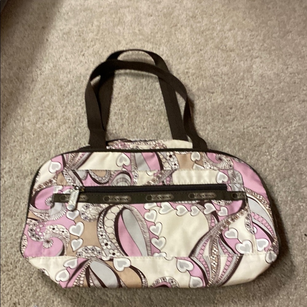 Lesportsac Pink and Cream Shoulder Bag